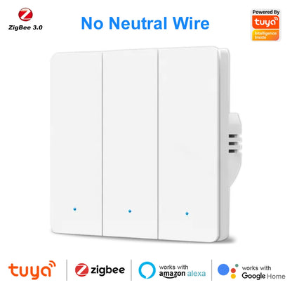 Tuya zigbee 3,0 smart life eu taster lichtsc halter kein neutraler kabel kein kondensator bedarf unterstützung alexa google home yandex alice