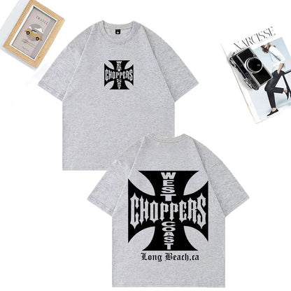 Paul Walker Shirt West Coast Choppers men T-shirt Women vintage Loose tops Cotton short sleeve Hip Hop streetwear Unisex Tshirts.