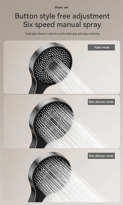 Four Ways Water Outlet Shower System Rainlfall Pressurized Sunflower Shower Set Wall Mounted Hot Cold Bathroom Shower Faucet Set