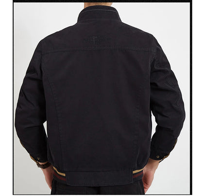 DIMUSI Autumn Men's Double-sided Military Jacket Casual Man Cotton Business Coats Fashion Men Multi-pocket Jackets Clothing 8XL.