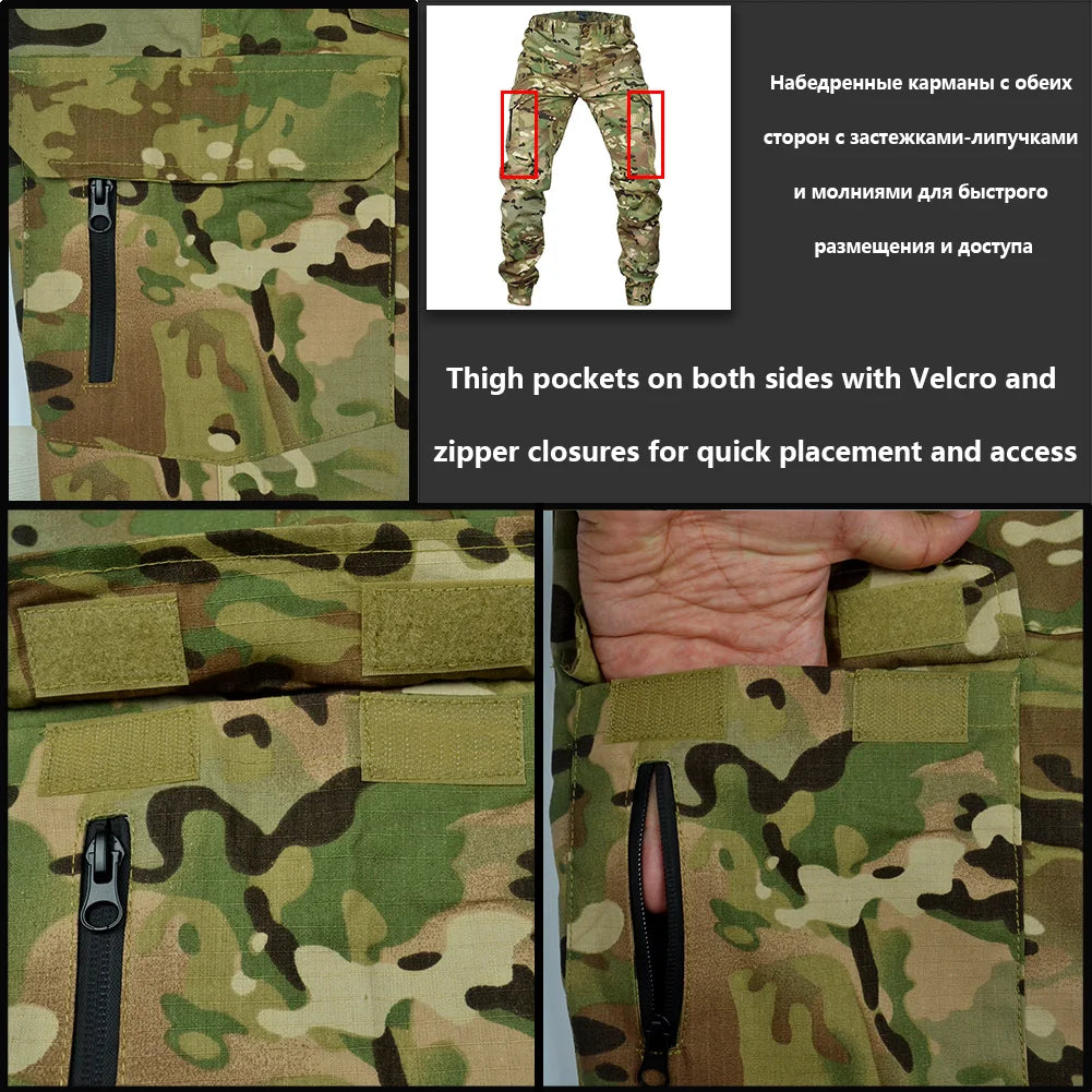Mege Tactical Joggers Outdoor Ripstop Cargo Pants Working Clothing Hiking Lightweight Trousers Men's Streetwear.