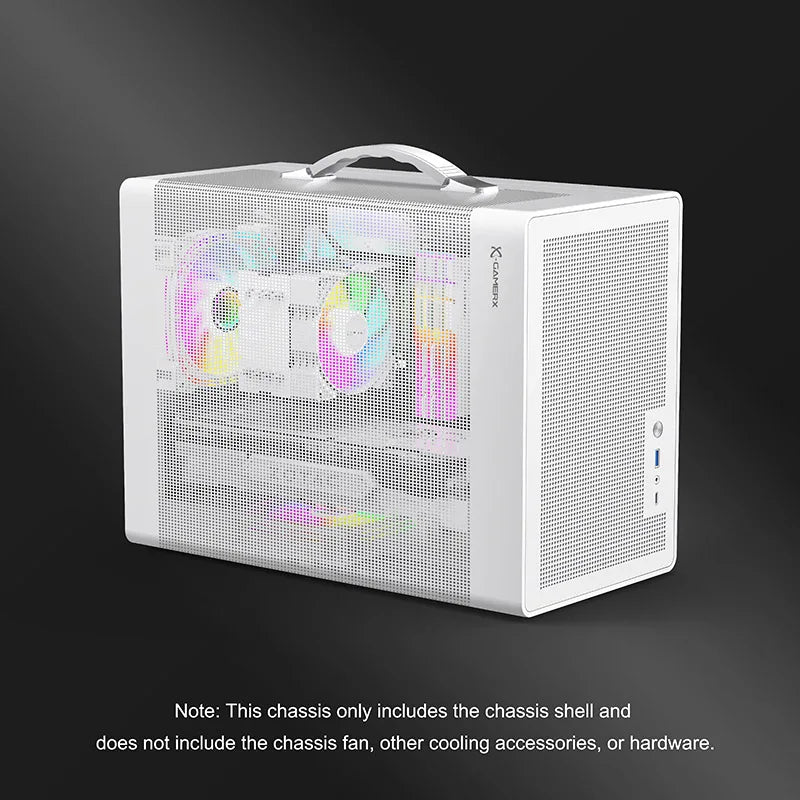 Power Train P60 Desktop MATX Case Handheld Portable Mesh Version PC Small Chassis Supports 350mm Graphics Card Type-C Interface