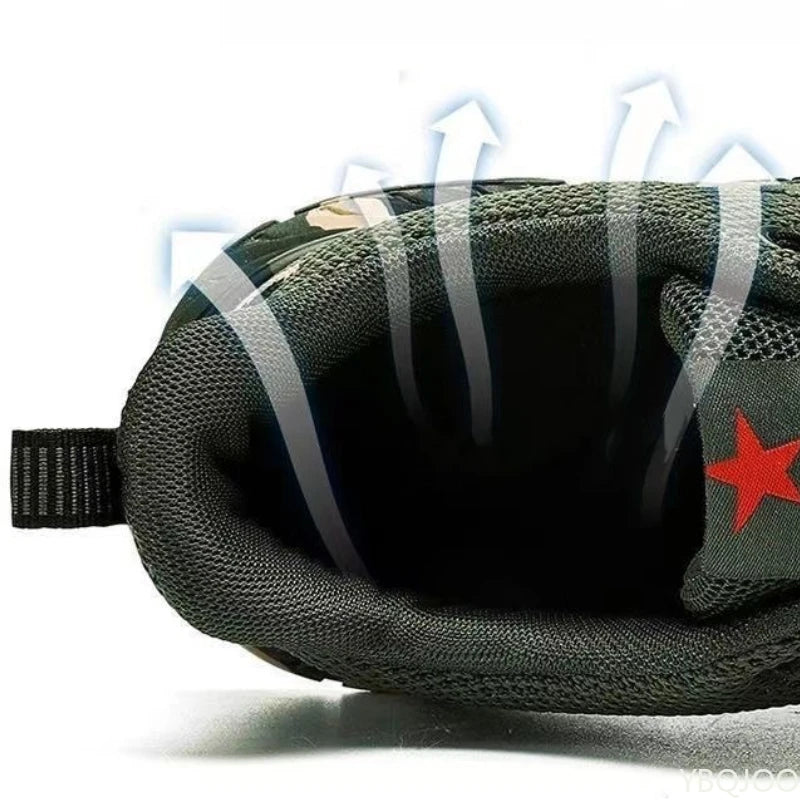 Mesh Camouflage Sportschuhe Herren Langlebige Freizeitschuhe Herren Anti Slip Tennis Outdoor Wandern Leichte Flache Schuhe Sneakers.