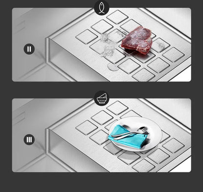 Large Size Nano Meter Cup Rinser Stepped Kitchen Sink 304 Stainless Steel 4mm Thickness Handmade Sinks With Knife Holder