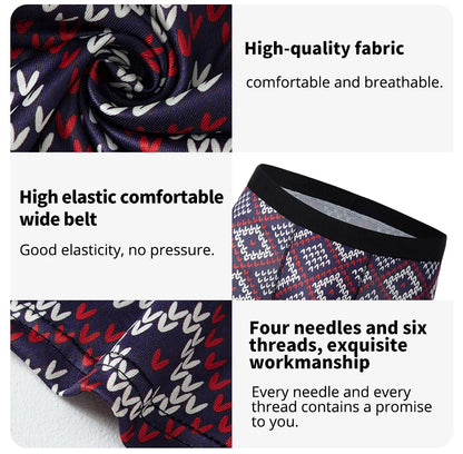 4/6Pcs Herrenmode Druck Lange Unterwäsche Jugendliche Für Erwachsene Multi-größe Bequeme Sport Boyshort Plus größe Fitness Shorts