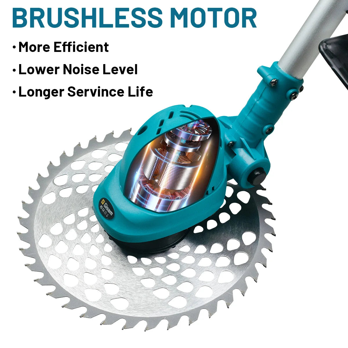 G perfil 10 Zoll bürstenloser elektrischer Rasenmäher, faltbarer Schneider, kabelloses Garten-Gras-Schneid-Trimmer-Werkzeug für Makita 18 V Akku-Pin