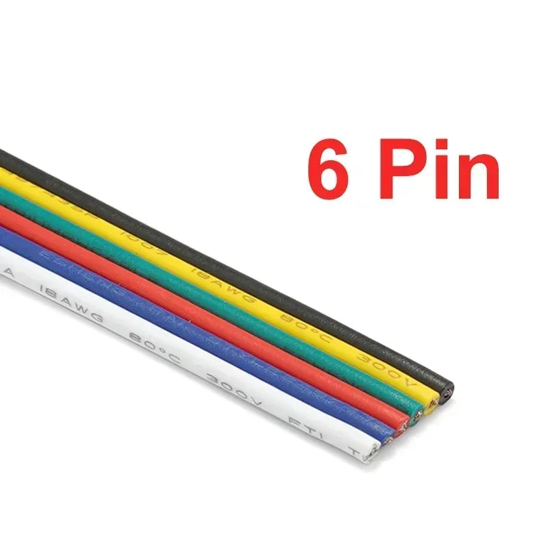 18 20 22 AWG LED Strip Wire 2/3/4/5/6pin 5V 12V Extension Electric Cable For WS2812B 5050 RGB RGBWW LED Lights Car Speakers Auto