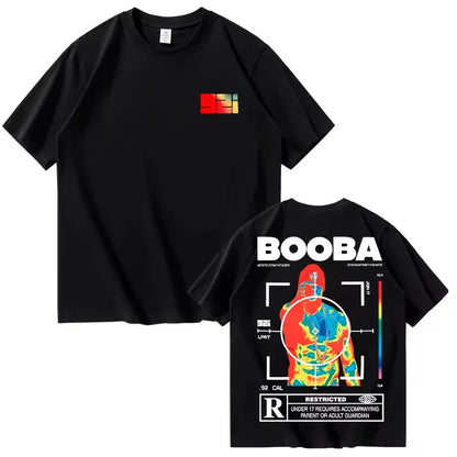 B2O T-shirts Men Fashion BOOBA Printed Short Sleeve T Shirt Women Casual Harajuku Streetwear Tee Tops.