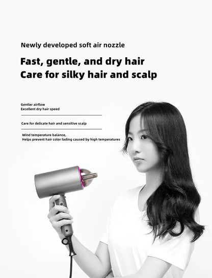 Professional Hair Dryer With High Air Volume And Quick Drying Negative Ion Hair Care EU/US/UK/AU Plug For Home Use Hair Dryer