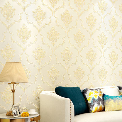 Tapete im europäischen Stil für Schlafzimmer wände 3d Damaskus Vlies Esszimmer Wohnzimmer Sofa TV Hintergrund Tapeten Wohnkultur