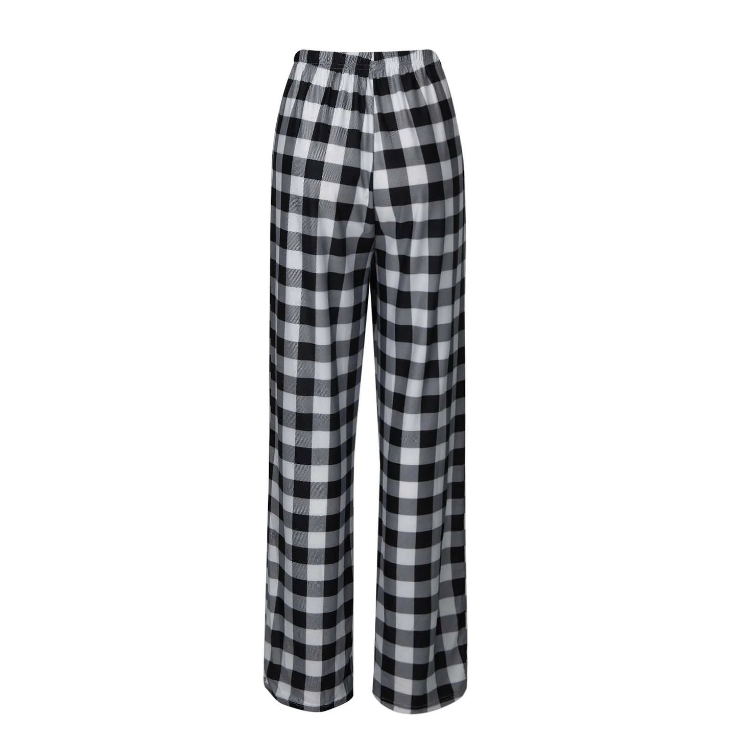Frauen Weihnachten Pyjama Hosen Herbst Winter Plaid Gedruckt Hosen Mode Lässig Breite Bein Hosen Kleidung Streetwear.