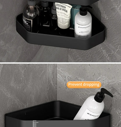 Bad Regal Küche Lagerung Organizer Aluminium Legierung Shampoo Rack Dusche Regal Bad Zubehör Kein Bohrer Regal