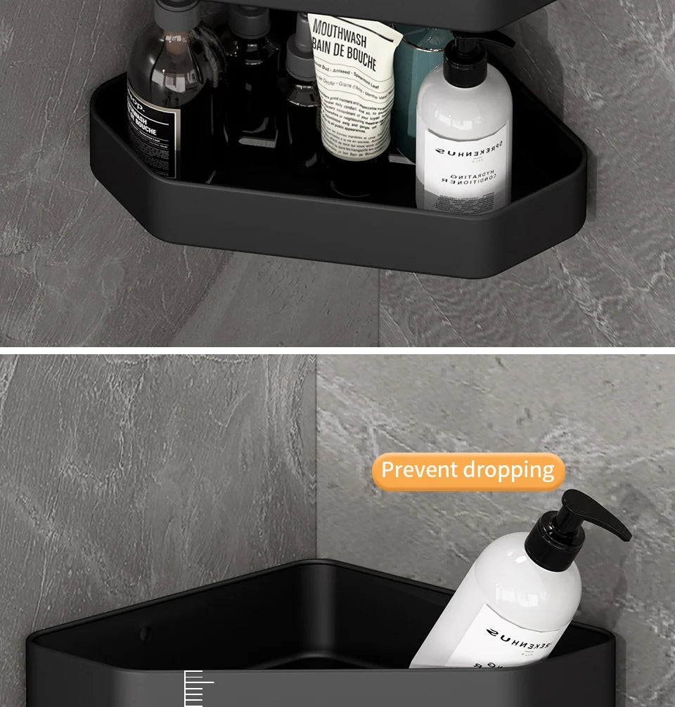 Badezimmerregal Badezimmer Make-up Shampoo Organizer Aluminium Badezimmer Organizer Duschregal Badezimmerzubehör