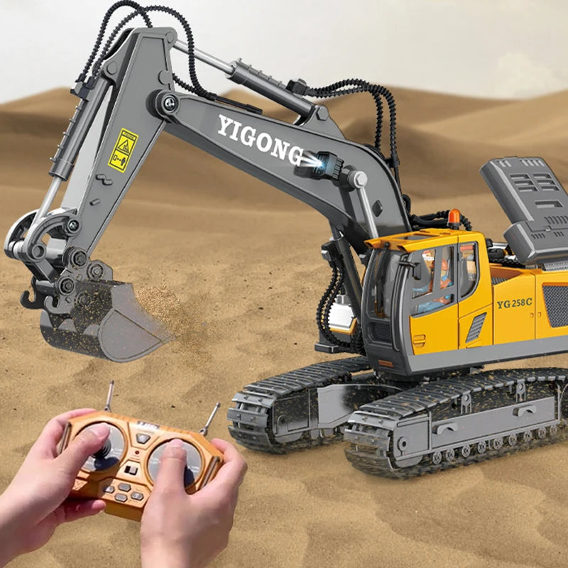 Teeggi 1:20 RC Excavator Car Children Toys 2.4G Remote Control Dump Truck Car Bulldozer Toy Radio Electric Car For Children Gift.