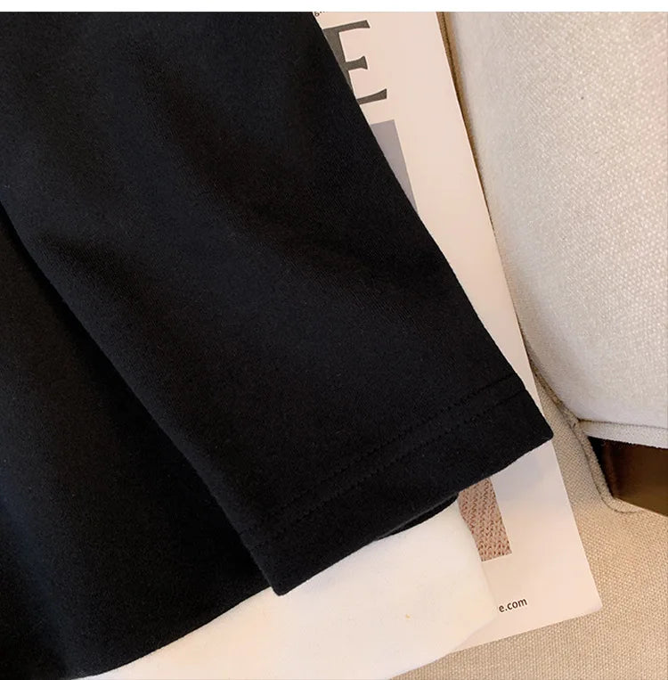 150kg plus size Damen büste Herbst Frühling lose einz eilige Hals Langarm Sweatshirt schwarz weiß 5xl 6xl 7xl 8xl 9xl.