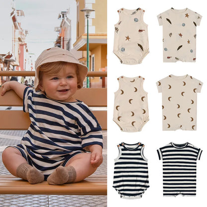 0-24M Newborn Kid Baby Jungen Mädchen Kleidung Drucken Baumwolle Romper Nette Süß Einem Stück Overall Sommer Neue geboren Outfit.