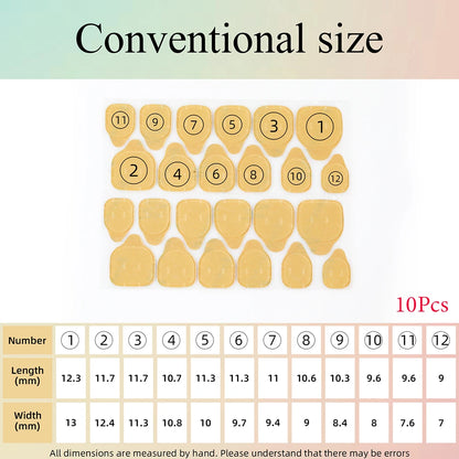 10Sheets/240Pcs  Double Side Adhesive Tape Glue Sticker For Fake Nails Super Sticky Waterproof Breathable Transparent Jelly Glue.