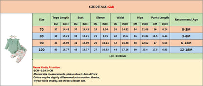 3PCS Baby Girl Clothes Set Long Sleeve Romper Top+Flowers Pant+Headband Spring&Autumn Lovely Outfit for Toddler Girl 0-18 Months.