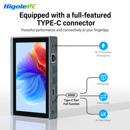 Higole Gole 2 Pro 5.5'' Intel N5095 Mini PC Windows 11 WiFi5 BT5.0  8/16GB 256GB Touch Screen 4K Desktop Computer Windows Tablet.