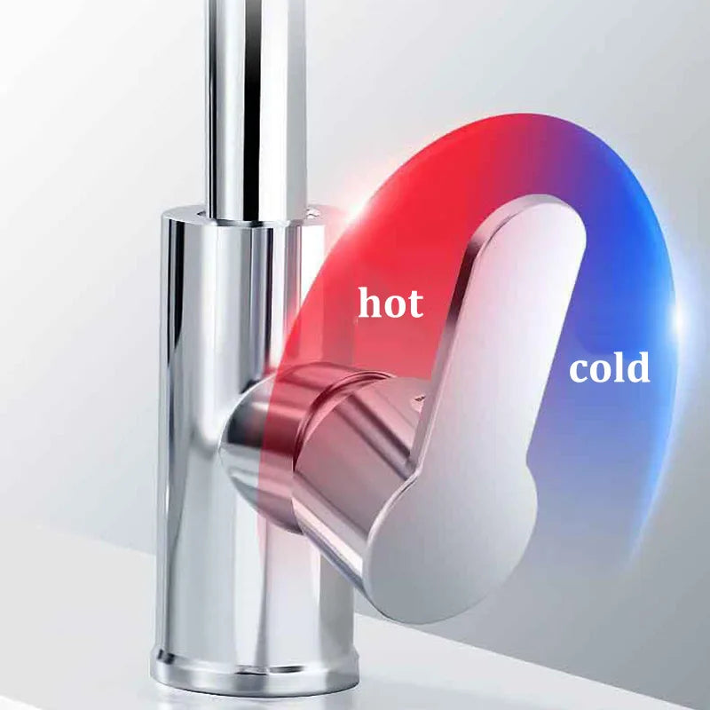 360° Rotating Basin Faucet Kitchen And Bathroom Dual-use Hot and Cold Water Faucet Splash-proof