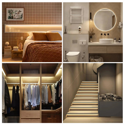 DC12 24V COB LED Strip Light 528Leds/m Flexible Tape Ribbon High Density Linear Lighting 3000-6500K RA90 Led Lights Room Decor.