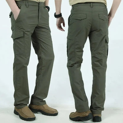 Military Tactical Pants Cargo Men Waterproof Trousers Casual Pants Wear-resistant Multi-pocket Outdoor Hiking Work Trousers Male.