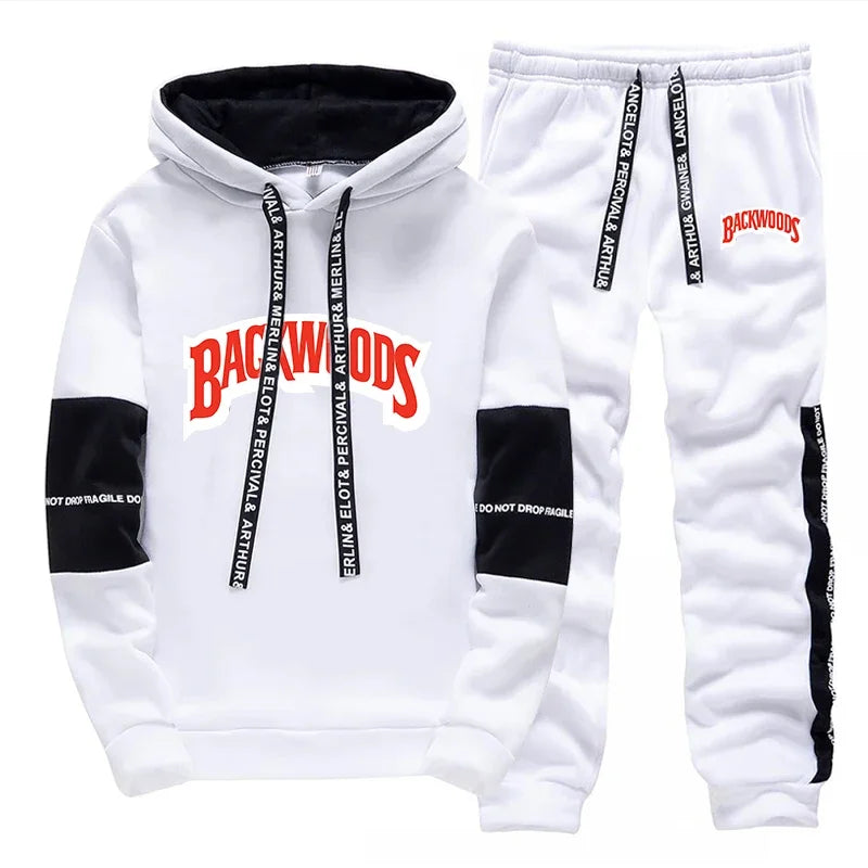 Outdoor Daily Casual Hot Sale Men's Tracksuit Hooded Autumn Winter Sports Single Piece Sweatshirt And Sweatpants Comfort Jogging.