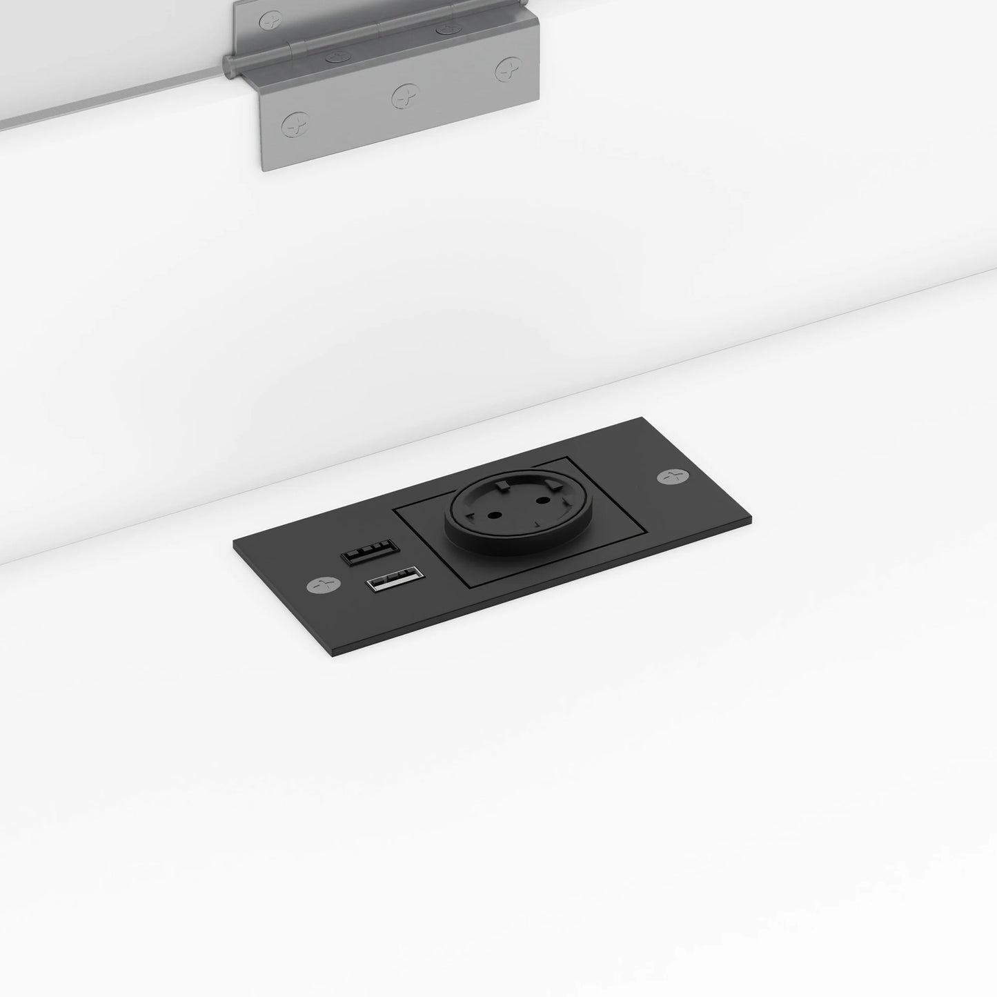 Klappbarer Schreibtisch 120×55cm – Multifunktional, faltbar, mit europäischen Steckdosen, Muschel-Design zum Verstecken des Unordnunges auf dem Schreibtisch – Geeignet