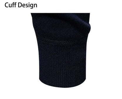 Autumn Winter Men's Half Zipper Knitted Pullovers Solid Slin Fit Casual Sweater Male Fleece Warm Stand Collar Pullover Sweaters