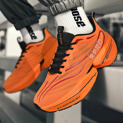 Neue männer Turnschuhe Hohe Qualität Carbon Platte Laufschuhe Stilvolle Atmungsaktive Casual Sportschuhe Männliche Trainer Tennis Schuhe.