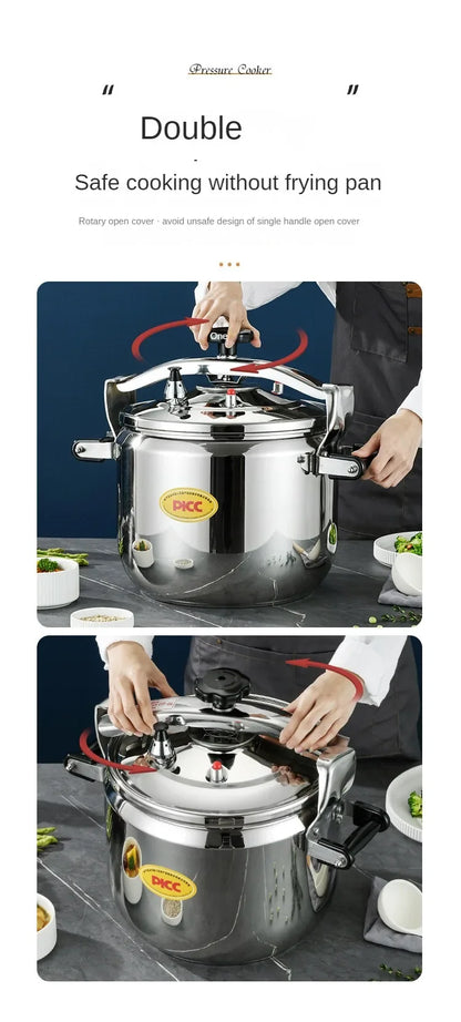 Extra Large Pressure Cooker Thick Commercial Stainless Steel Pressure Cooker Kitchen Electric Cookware Dining Bar Home Garden.