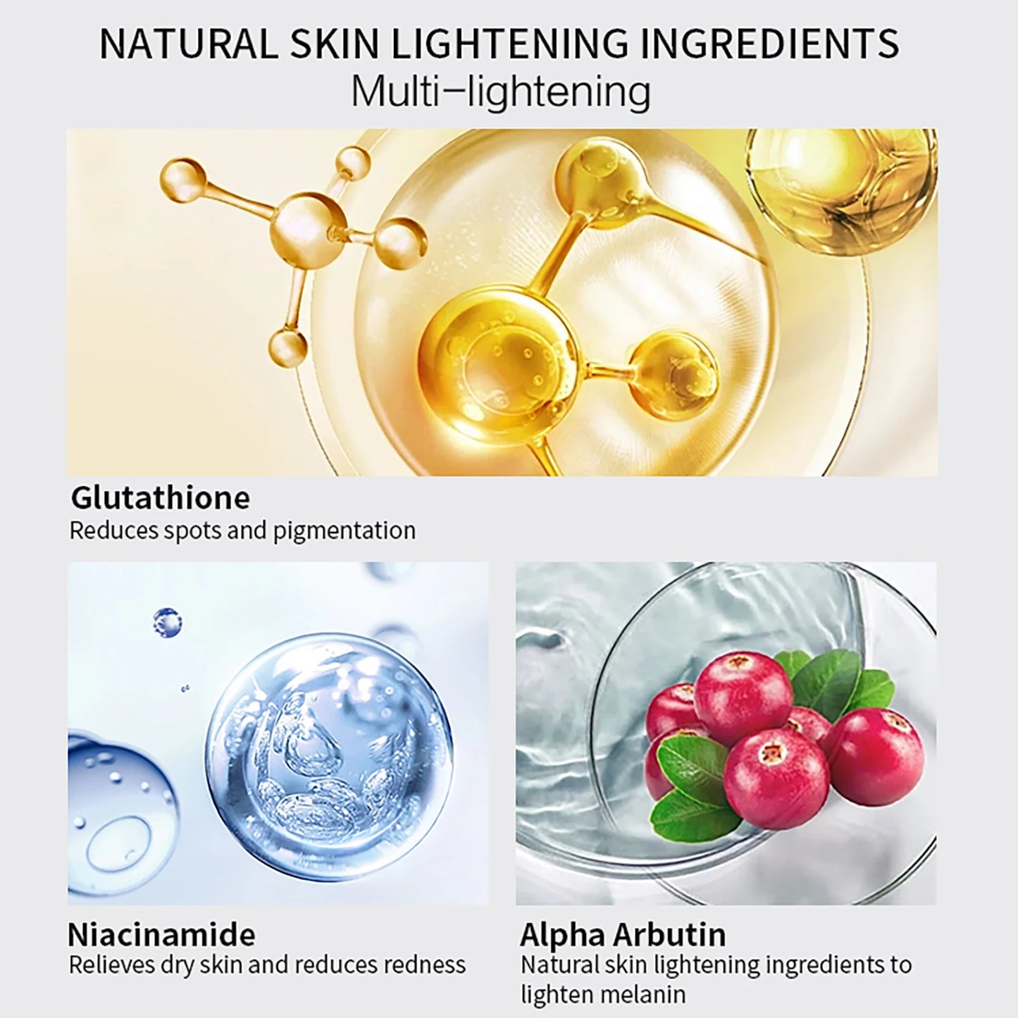 AILKE Double Glutathione Dark Spots Remover Face Cream, For Armpit, Elbows, Legs, White Spots, Age Spots, Sun Spots, Freckles.