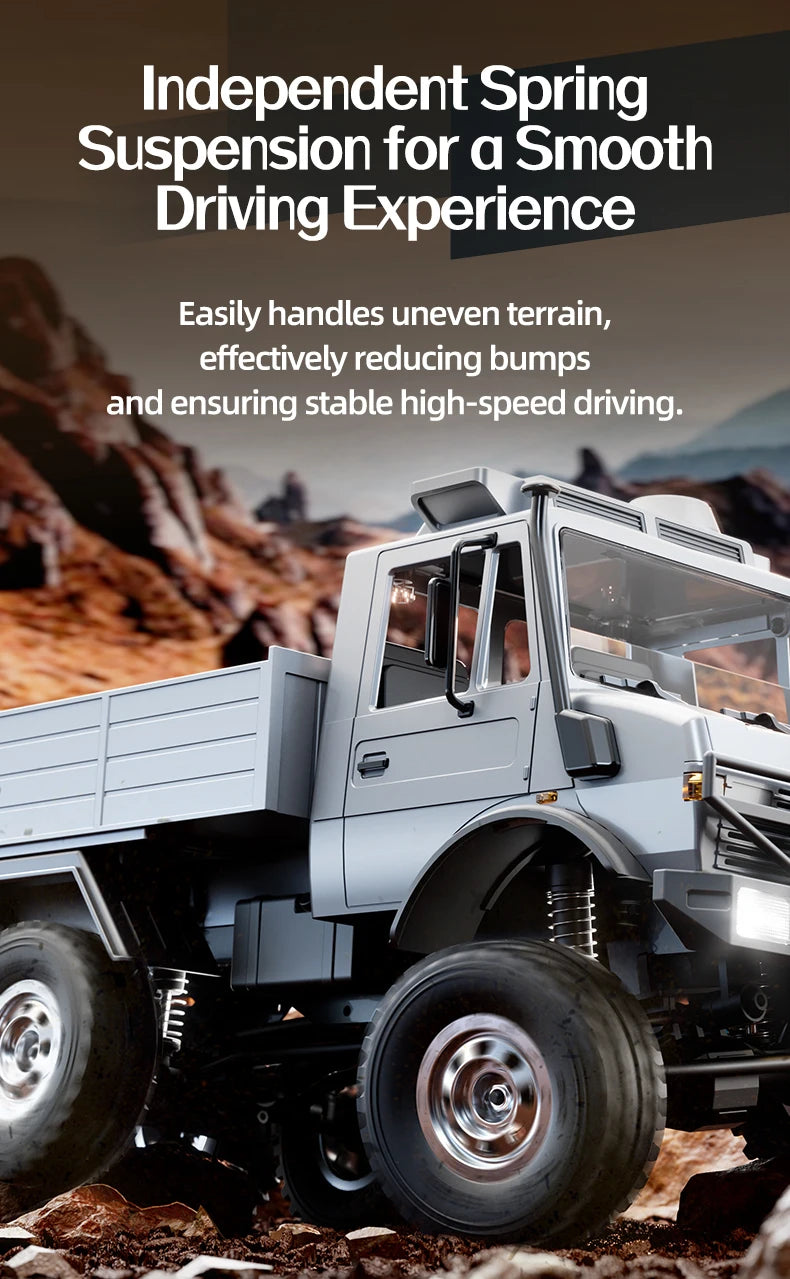 C8823 6WD RC Car 1/18 Off-road Remote Control Vehicle 2.4G High Speed Climbing Transport Rescue Crawler Model Toys for Children.