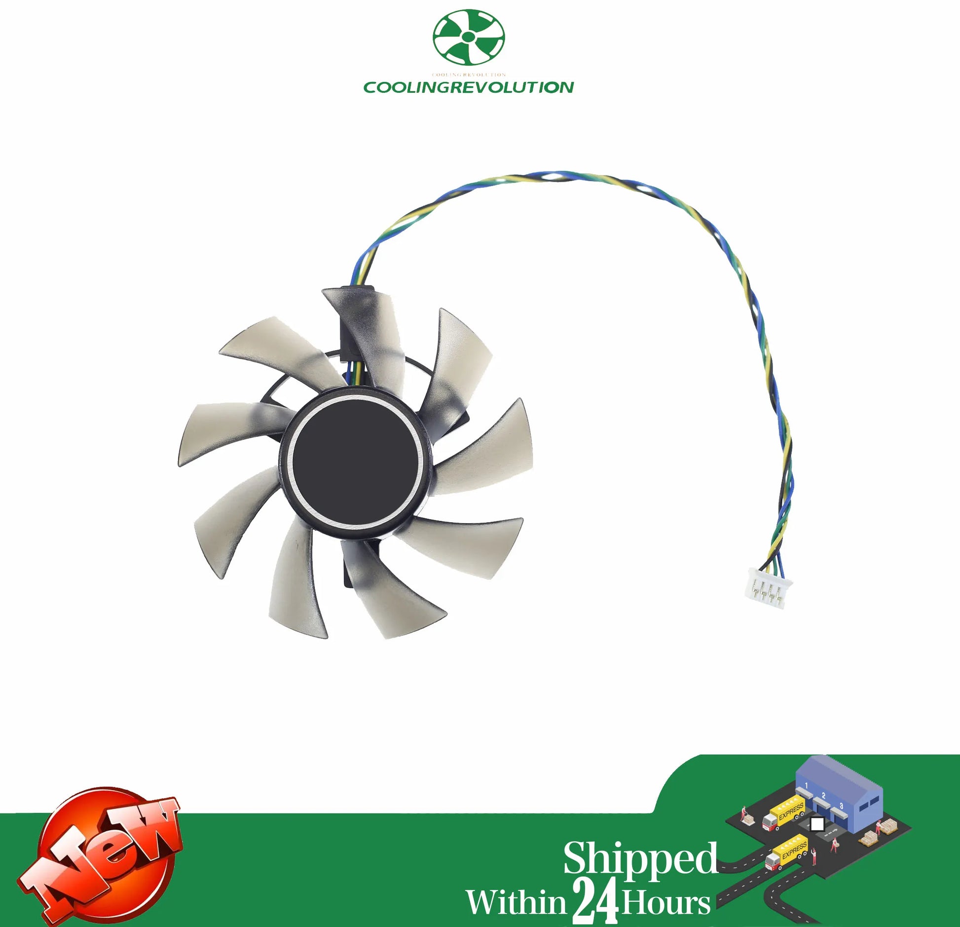 T128015BU FD8015U12D DC12V 0.50AMP Graphics Card Fan For Asus AREZ PH RX550 2G Video Card 4PIN.