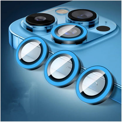Night Light Luminous Metal Glass Camera Lens Protector for IPhone 16 15 14 1311 Pro Max Plus 12 Mini 16Pro Ring Lens Film Cover