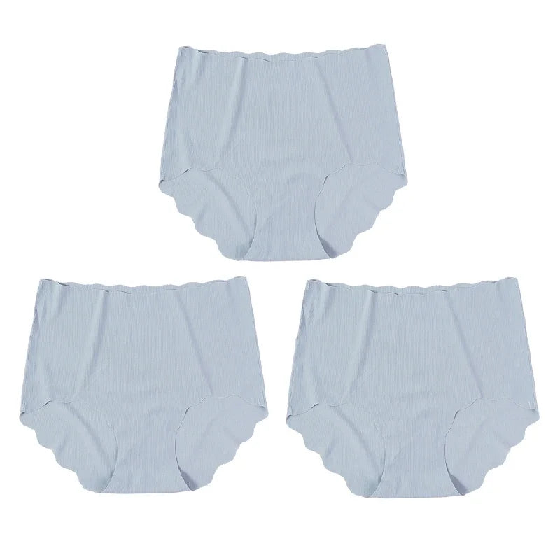 3Pcs/set Invisible Panties Women Seamless Briefs Female Underpants Ultra-thin Underwear High Rise Panties Solid Comfy Lingerie.