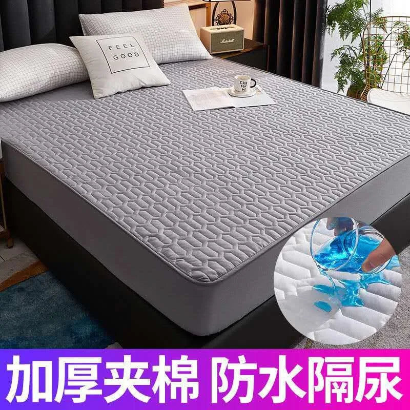 Waterproof Thicken Mattress Cover Quilted Latex Mat Bed Covers Pad Skin-Friendly Fitted Sheet Protector Bedspread150/160/180x200.