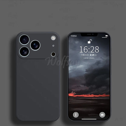 For iPhone 17 Pro Case Liquid Silicone Plain Rubber TPU Case For iPhone 17 Pro Cover Protector For iPhone 17 Air Pro Max Case.