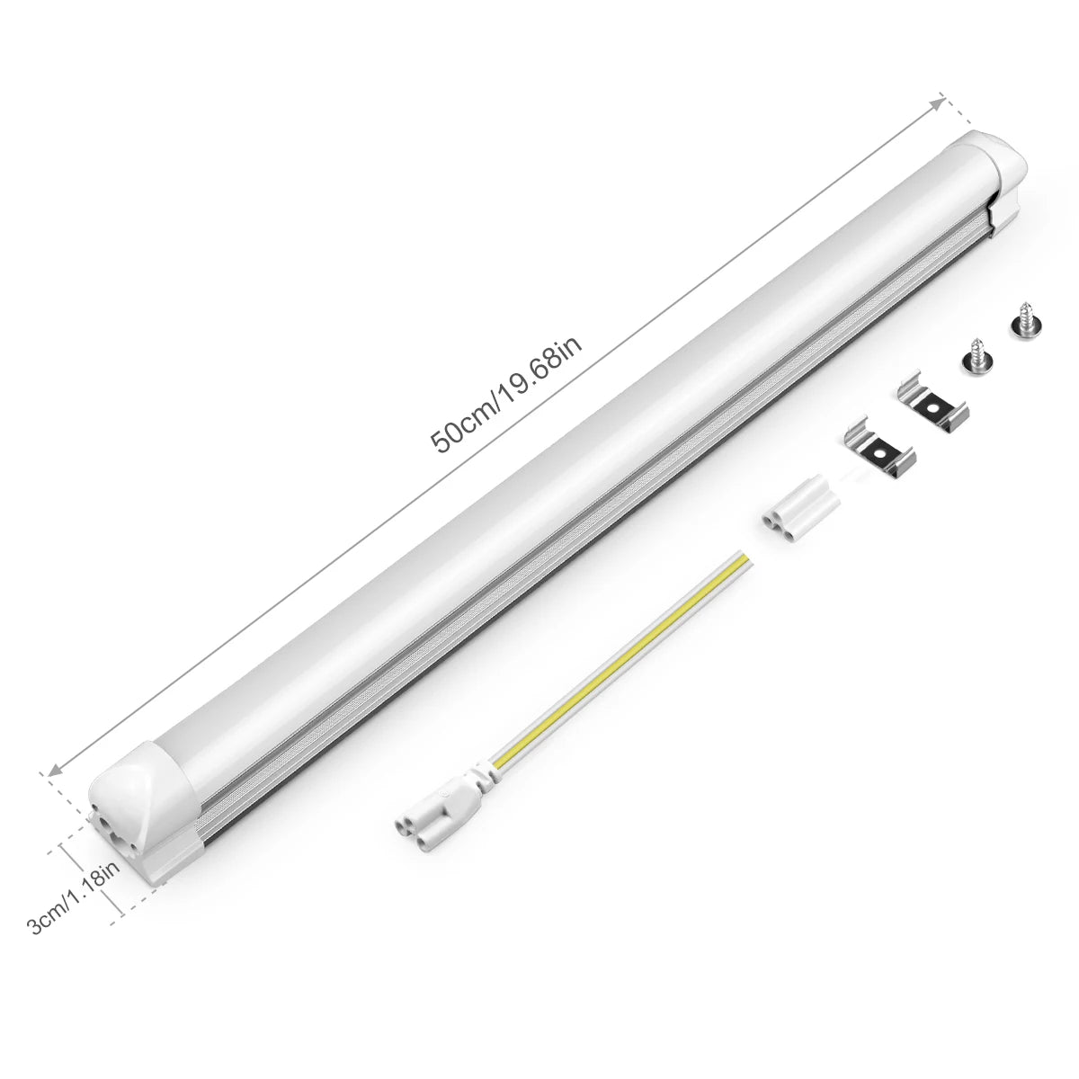 Hospital Garage Lighting Super Bright LED light tube T5 (85-265V /T8 (Only 220V) -1 Lamp Bulb with Screws Ceiling Mounted.