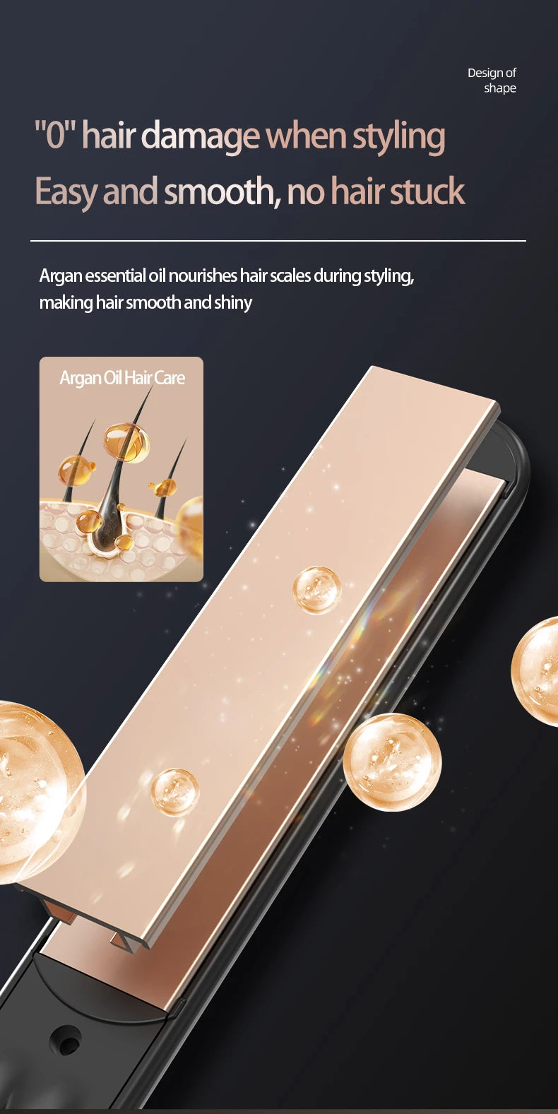 Hot Comb Straightener Curler Dual Purpose, Negative Ion Essential Oil Hair Care Professional And Safe Hairdressing Equipment