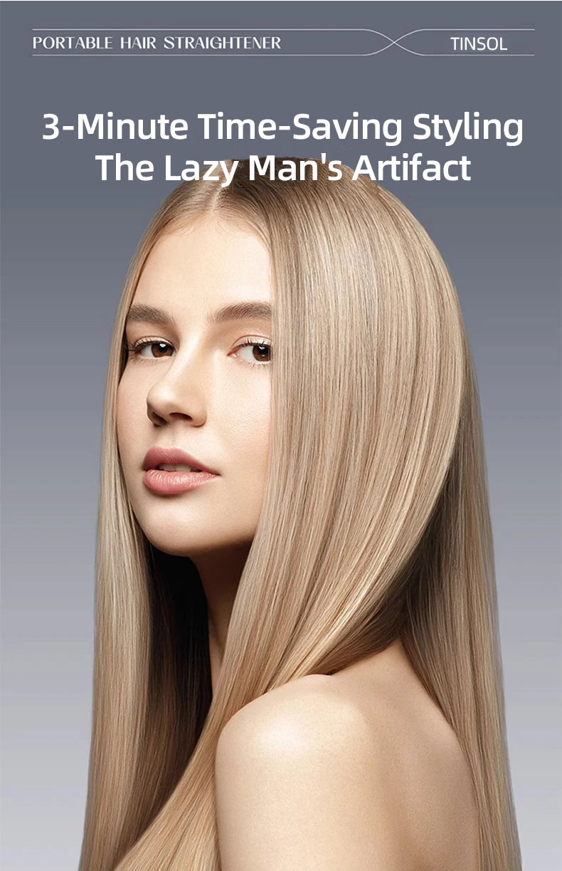 Electric Hot Comb Multi-function Wireless Hair Straightening Comb Negative Ion Anti Hot Styling Tool Hair Straightening Brush.