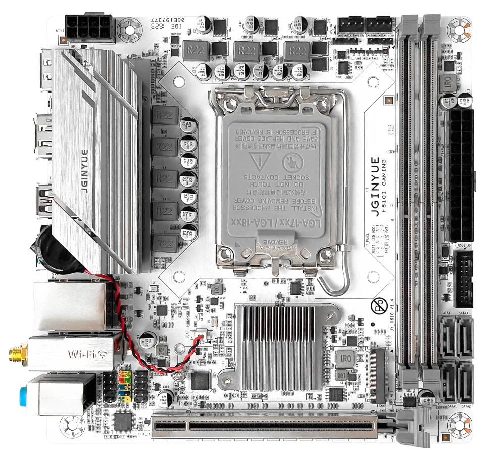 JGINYUE H610 Motherboard LGA1700 Support Intel Core i3/i5/i7/i9 12th 13th Processor Dual channel DDR4 Memory H610i GAMiNG.
