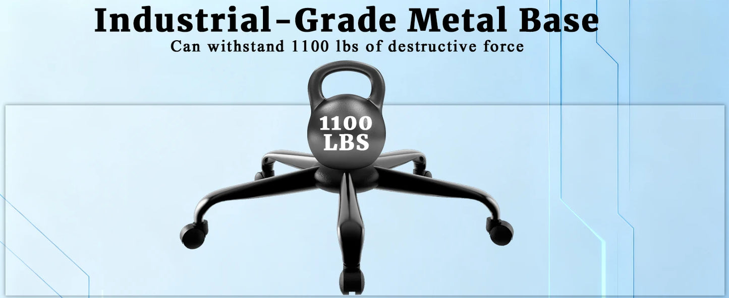 Ergonomischer elektronischer Gaming-Stuhl mit Massagefunktion, verstellbarer Lordosenstütze und Fußpedalen, Computer aus atmungsaktivem Stoff