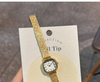 GEDI Golden Watch Light Luxury Quartz Stainless Steel Watch Casual Fashion Dress Temperament Waterproof Women's Wristwatches