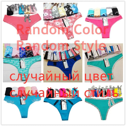 Ladies Cotton Thongs Panties Women Culottes Sexy G Strings Female Underwear Lingerie Comfort Soft Low Rise Tangas 5 pcs/lot.