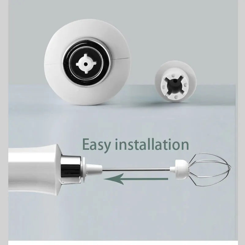 3 In 1 Portable Electric Milk Frother Foam Maker Handheld Rechargeable Foamer High Speeds Drink Mixer Coffee Frothing Wand.