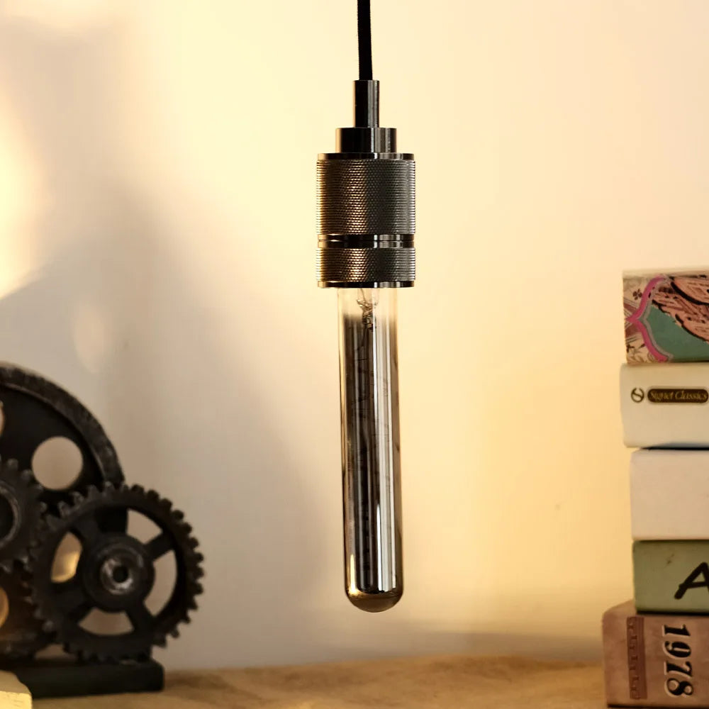 TIANFAN Led Bulbs Vintage Light Bulb ST64 G80 G95 Long Tube Edison Bulb 4W Dimmable 220/240V E27 Smoke Glass 2700K Warm White.