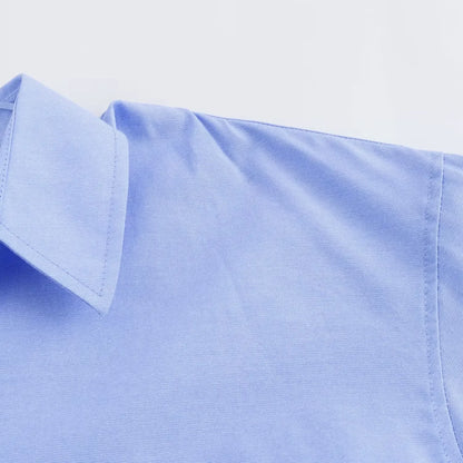 Women Fashion Spring Cotton Oxford Long Sleeve Single-breasted Lapel Blouse Street Clothing Shirt Chic Ladies Tops Mujer