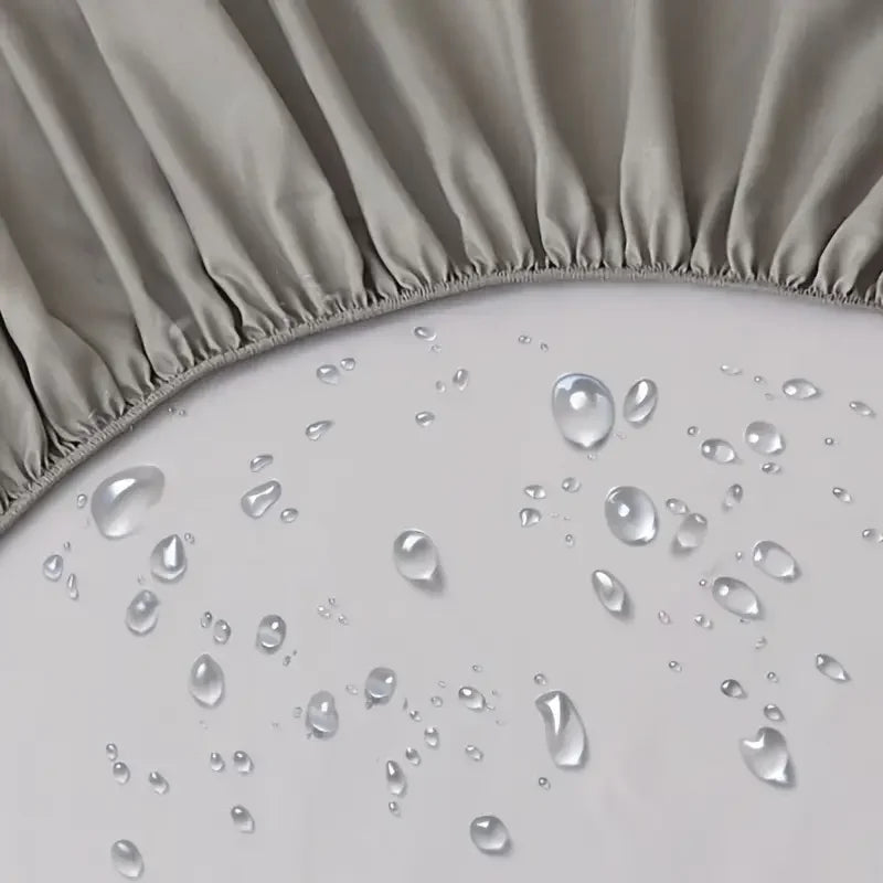 1pc Soft and Breathable Waterproof Fitted Sheet for Bedroom Deep Pocket Mattress Cover for for All Seasons.