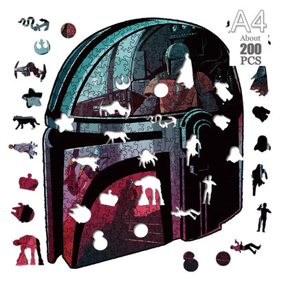 Movie Characters Wooden Puzzle Film Star Wood Jigsaws 2D Magic School Badge Character Jigsaw Toys for Kids